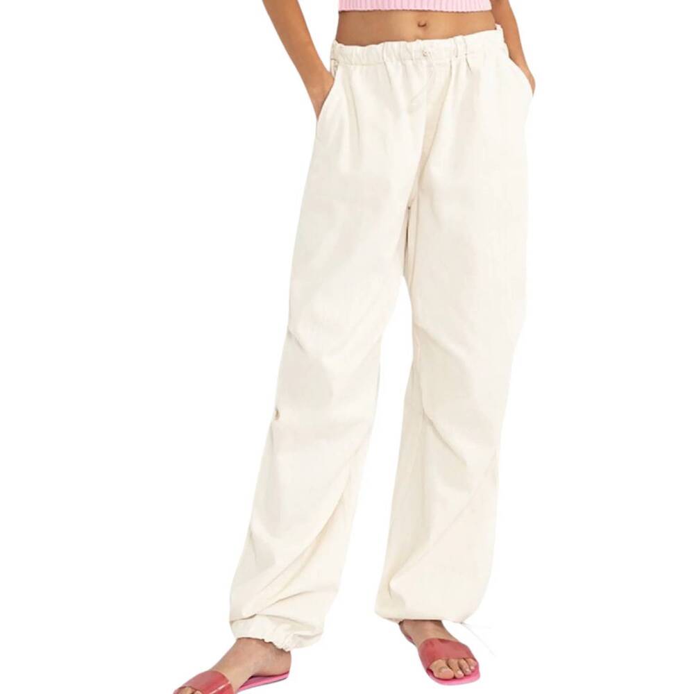 NEW HYFVE mid rise parachute pants in cream